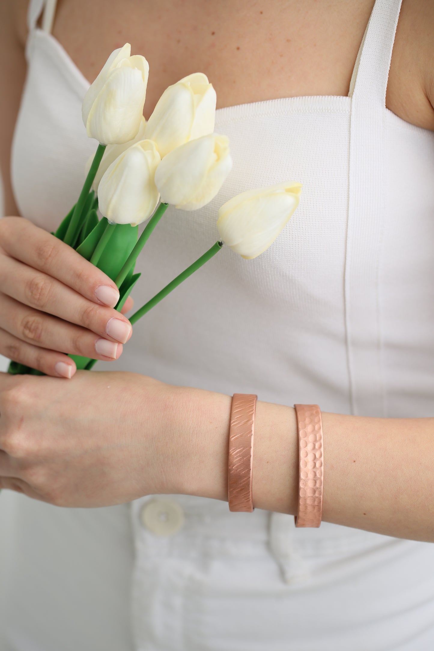 Copper Bracelet Couple Set