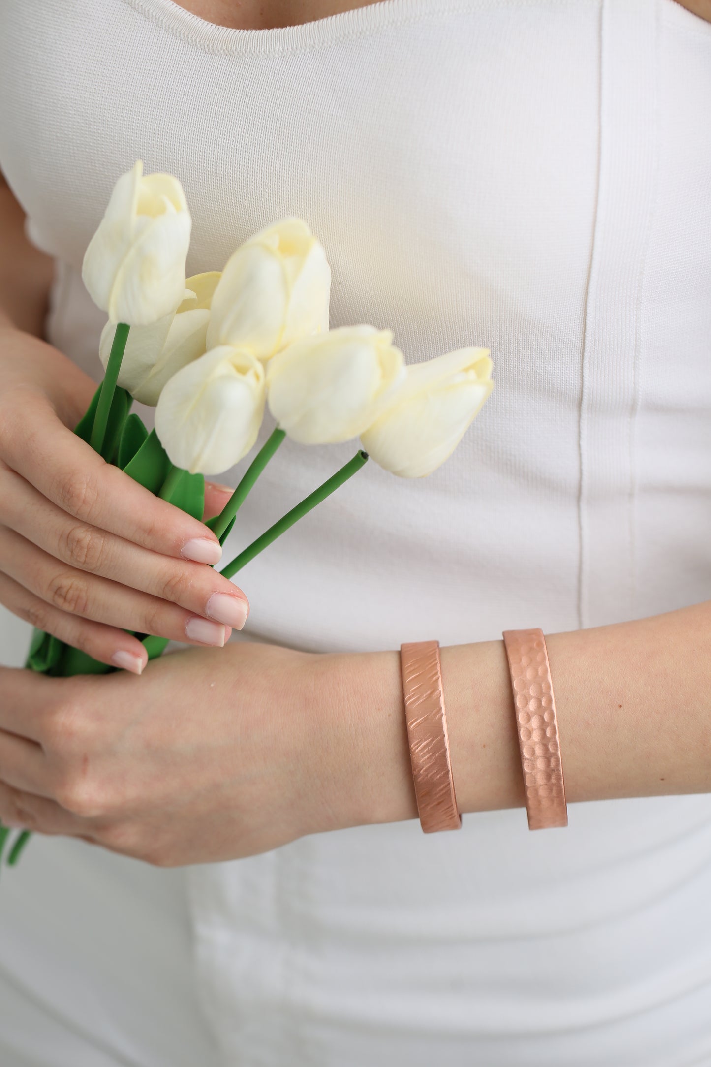 Copper Bracelet Couple Set