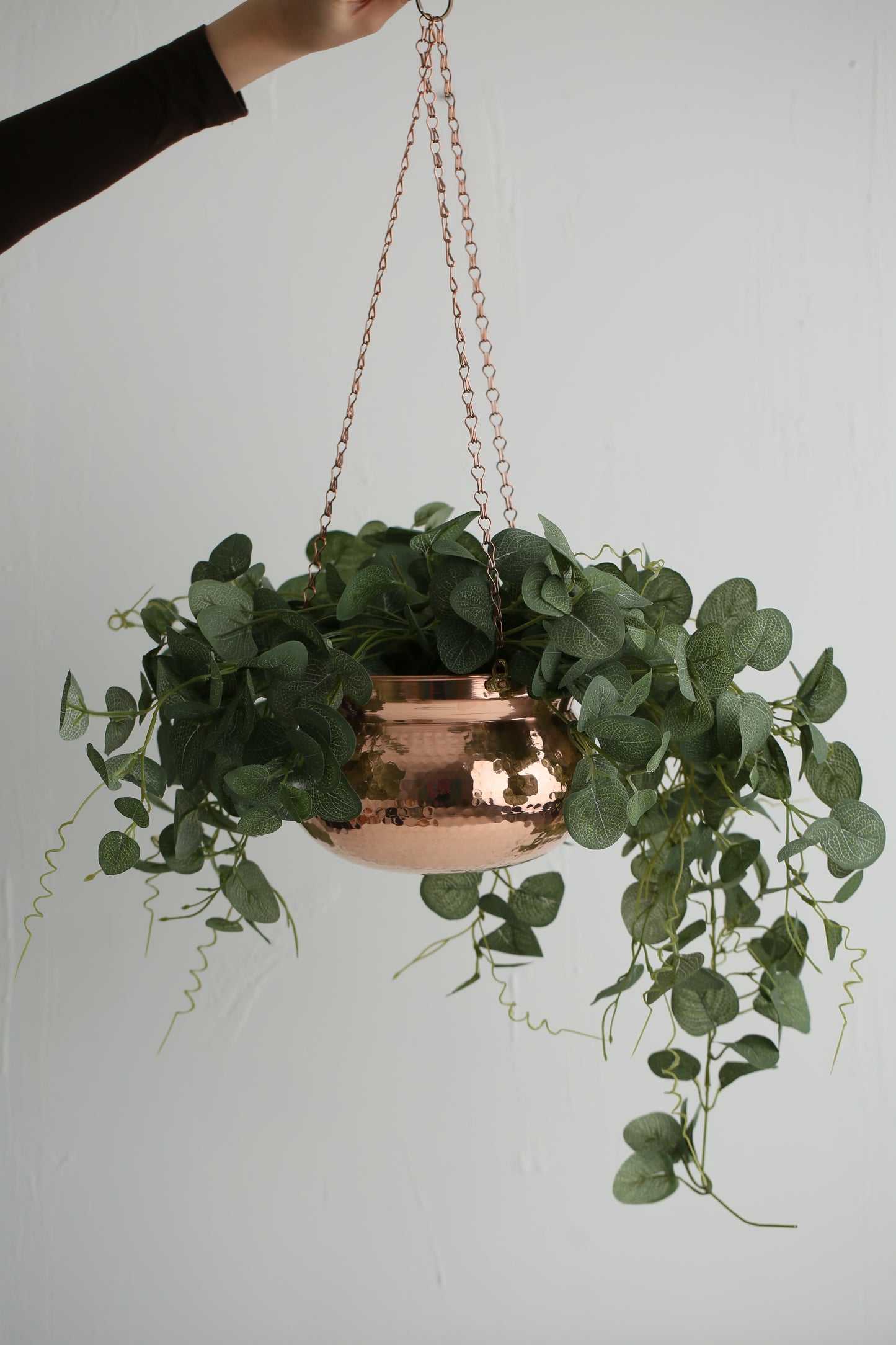 Handmade Copper Hanging Planter Pot