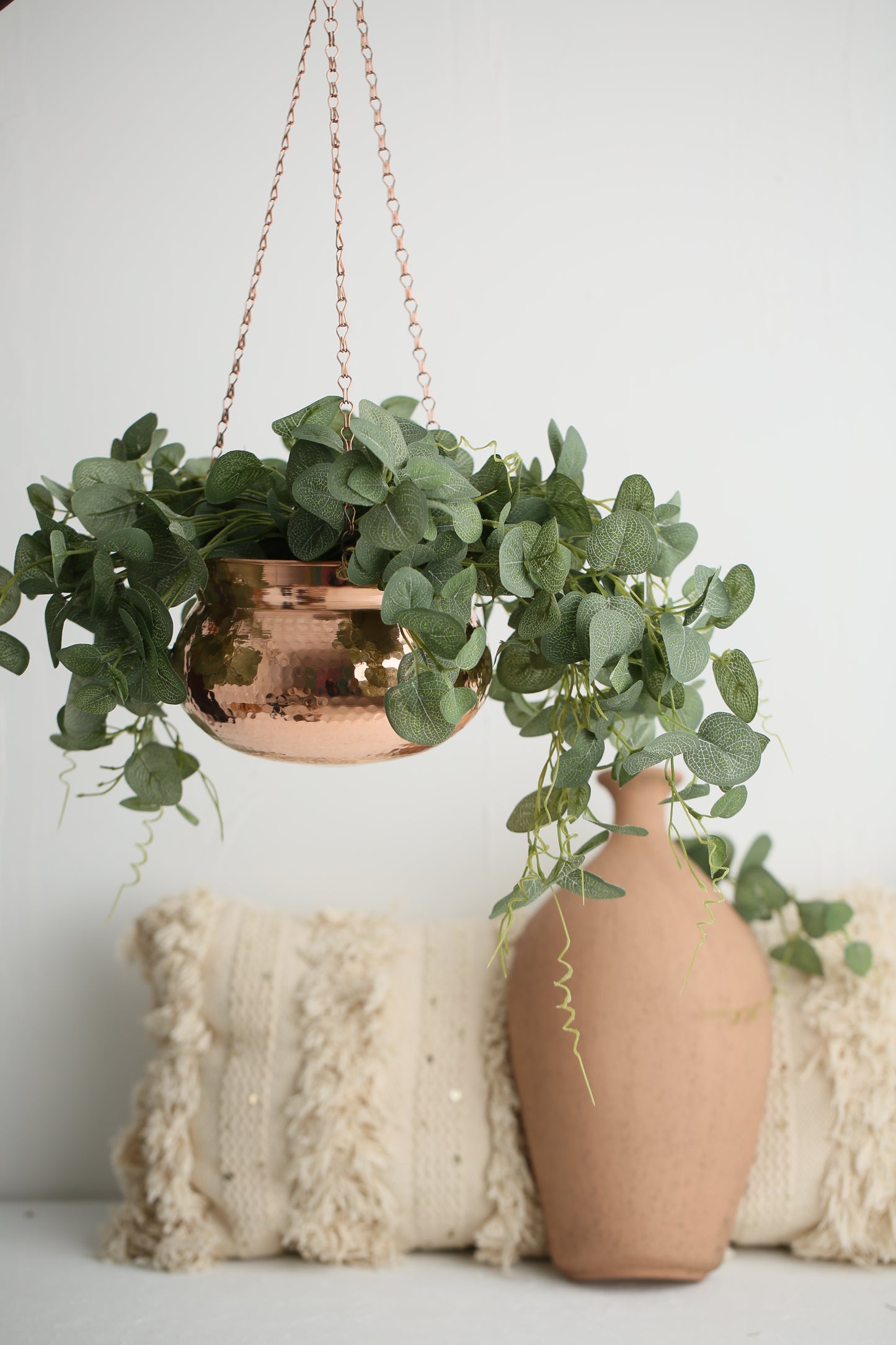 Handmade Copper Hanging Planter Pot