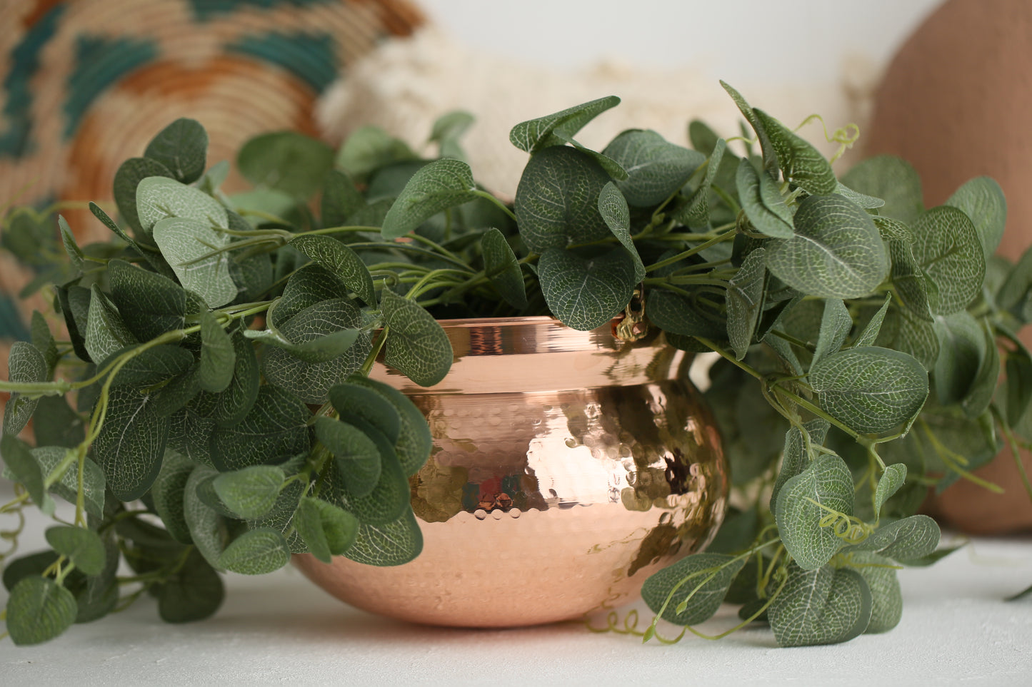 Handmade Copper Hanging Planter Pot