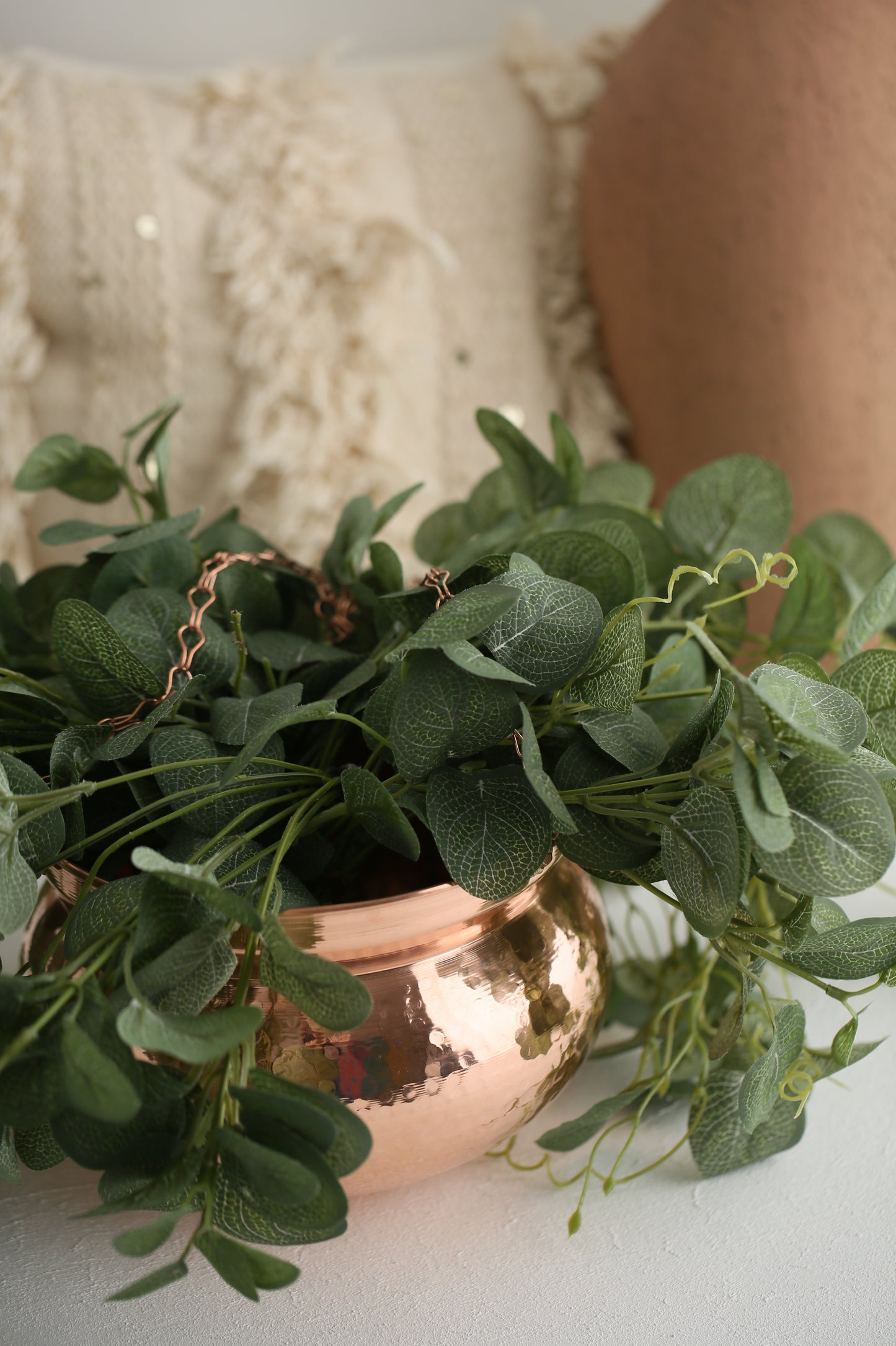 Handmade Copper Hanging Planter Pot