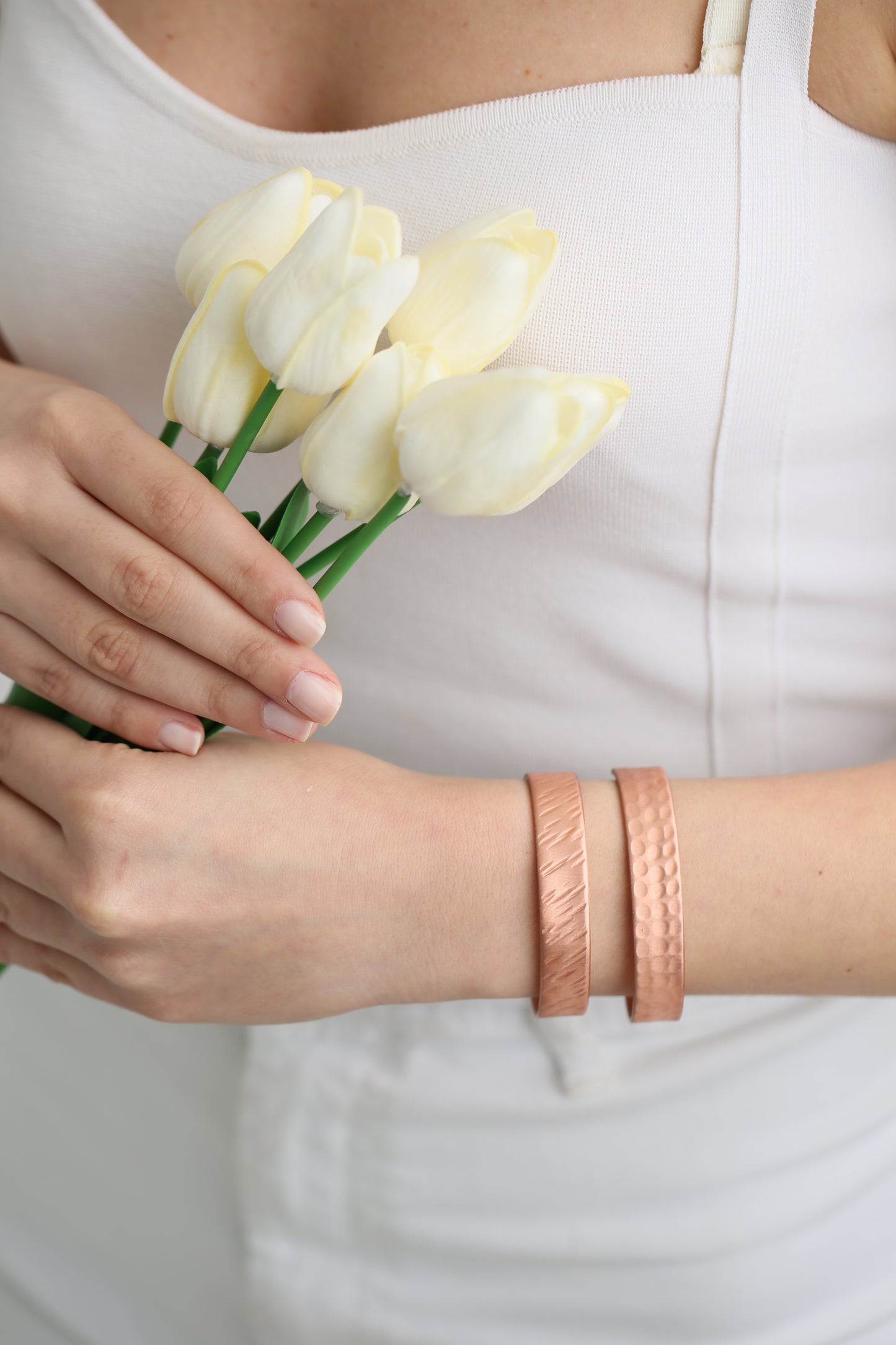 Copper Bracelet Couple Set