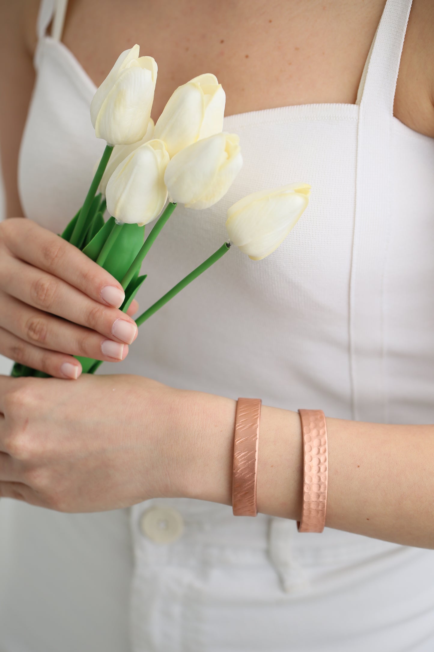 Copper Bracelet Couple Set