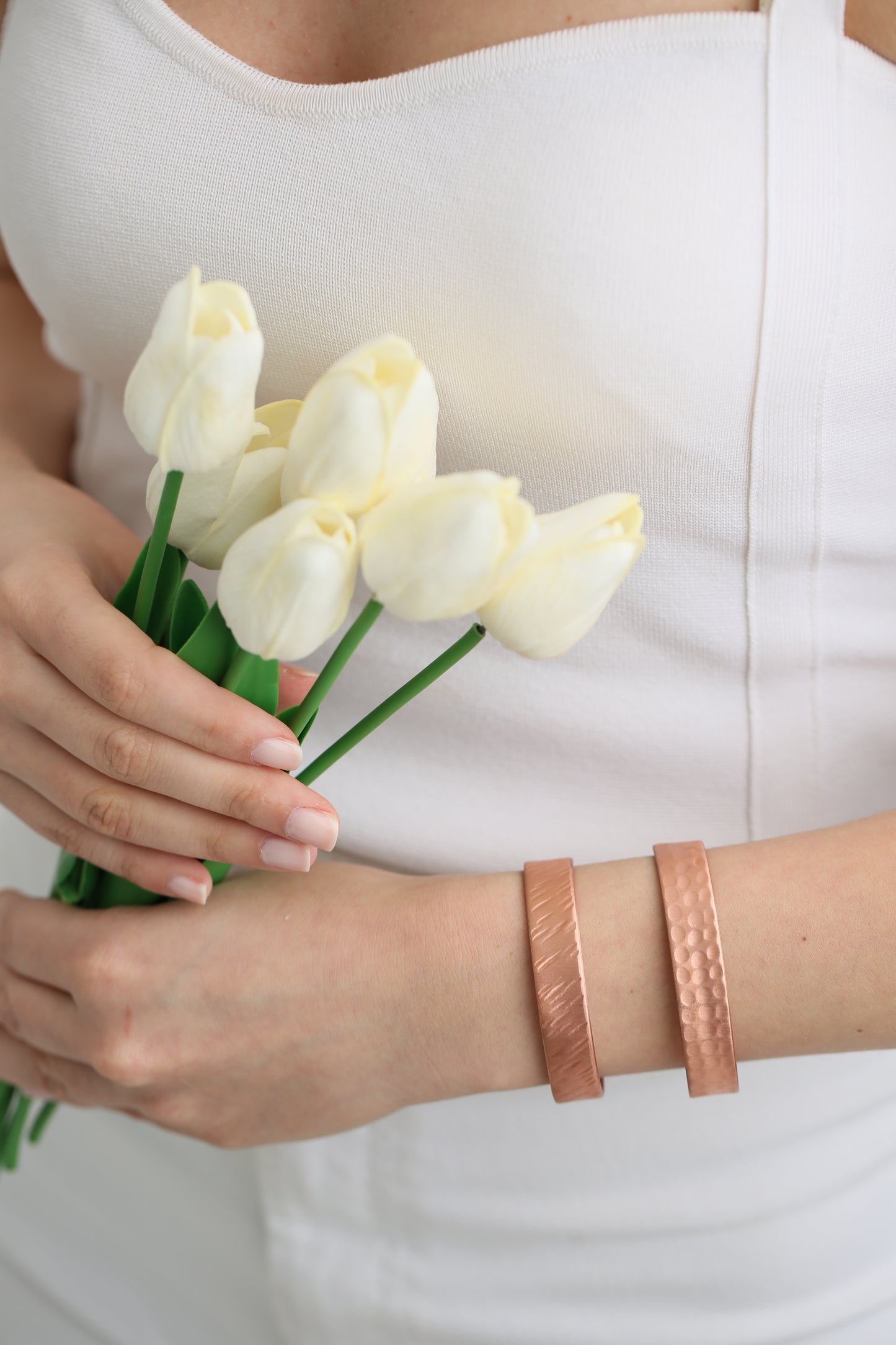 Copper Bracelet Couple Set