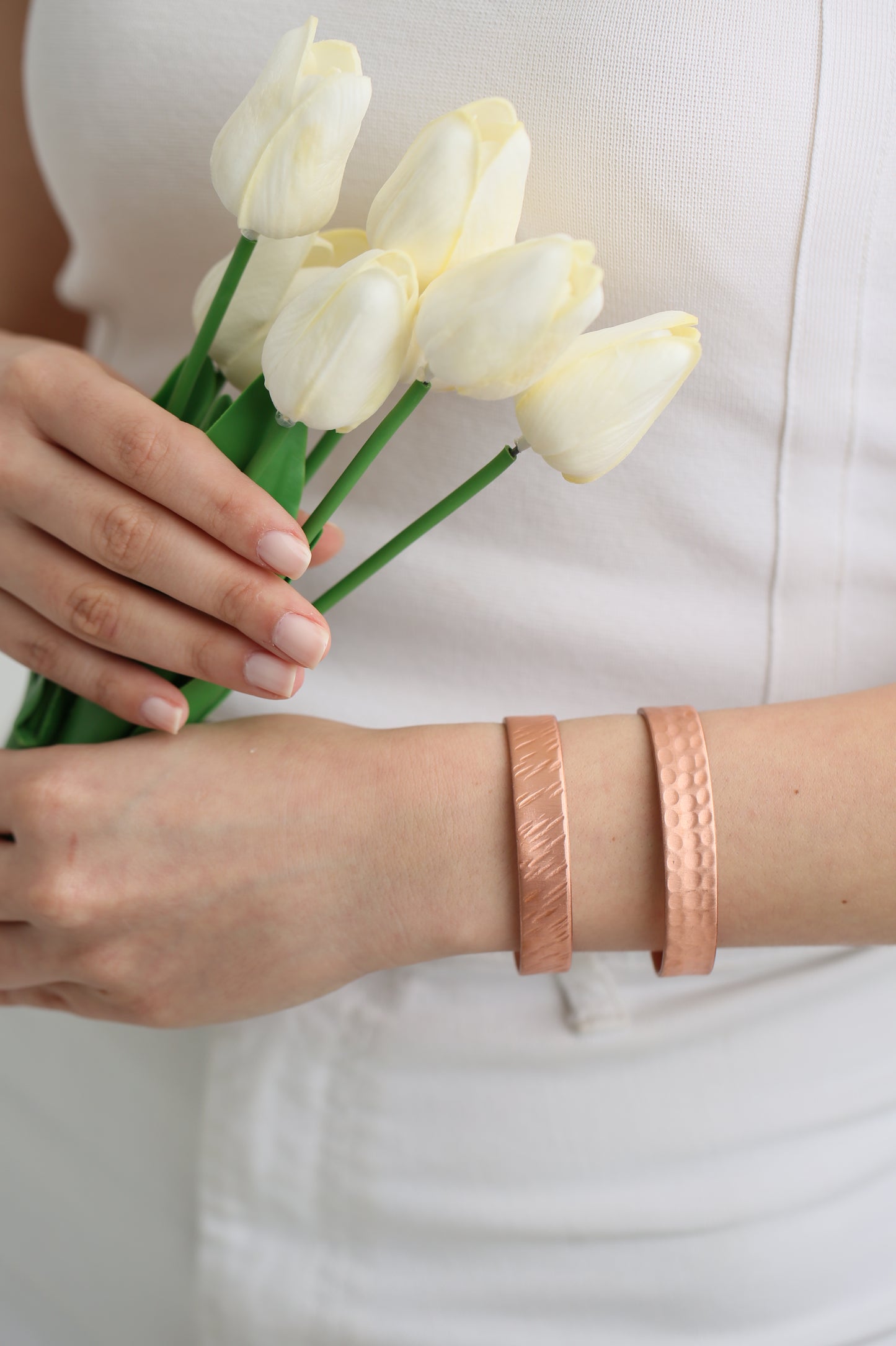 Copper Bracelet Couple Set