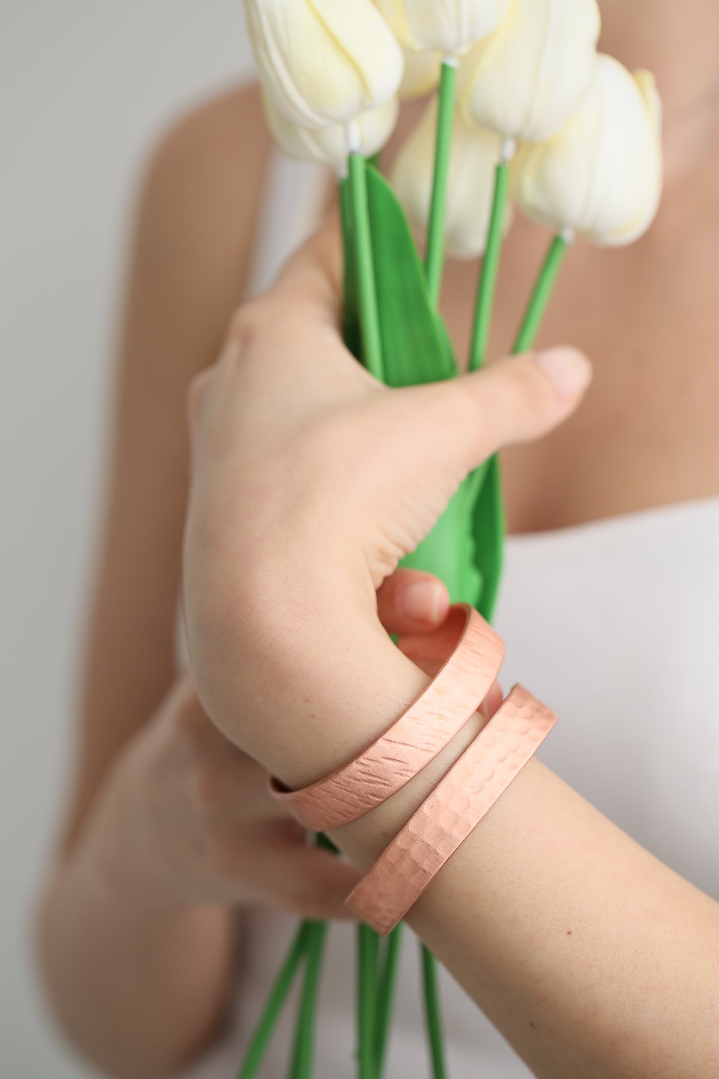 Copper Bracelet Couple Set