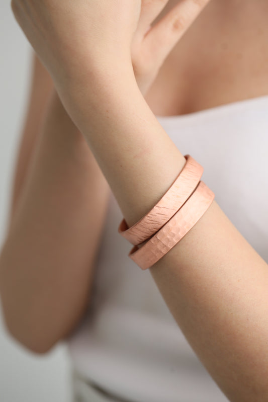 Copper Bracelet Couple Set